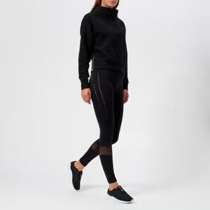 Varley Justin Laser Cut Mesh Seamless Black Leggings